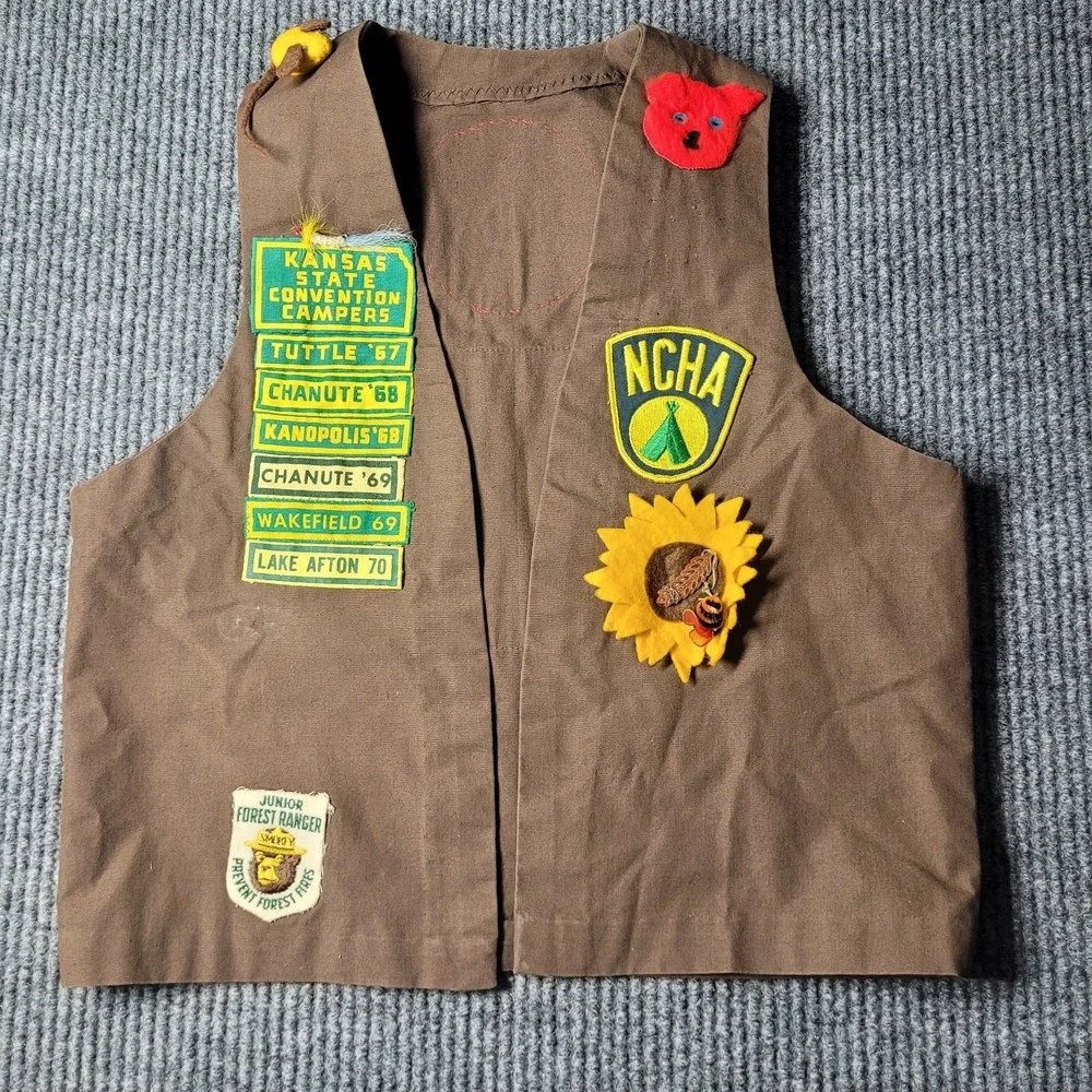 NCHA National Campers‎ & Hikers Association 70's Kids Vest Vintage